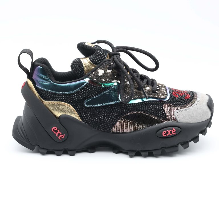 Ténis 4032-1A Black/Gold Exé