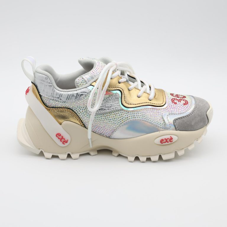 Ténis 4032-1A Silver/Gold Exé